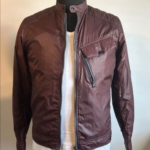 G-Star Men's Burgundy Quilted Jacket size medium